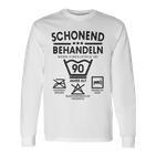 Einstück Ist 90 Jahre Schleend Treateln 90Th Birthday Langarmshirts