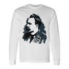 Friedrich Nietzsche Portraitsector Drawing Gray Langarmshirts