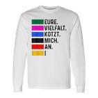 Eureielfalt Kotzt Mich An Gray Langarmshirts