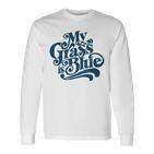 My Grass Is Blueintage Bluegrass Hand Lettering Retro Langarmshirts