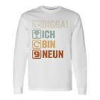 Ich Bin 9 Nine Jahre 9Th Birthday Boy Gamer Gamer Langarmshirts