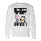 Ich Habe Meinen Anime Pausiert Hier Zu Sein Ramen Kawaii Cat Gray Langarmshirts