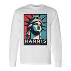 Kamala Harris 2024 Freiheitsstatue Repräsentiert Freiheit 2024 Langarmshirts