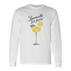 Limoncello Per Favore Italy Italian Lemon Gray Langarmshirts