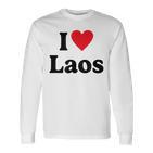 I Love Laos Langarmshirts