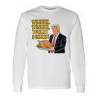 Lustiger Trump-Gewinner Truthahn Dinner Thanksgiving Langarmshirts