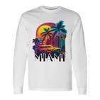 Miami Floridaibrant Colorful Miami Souvenir Langarmshirts