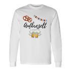 Oktoberfest Wiesn Saying Aufbrezel& O'zapft Is Langarmshirts