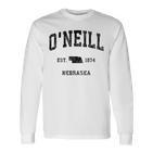 O'neill Nebraska Ne Sports intage Gray Langarmshirts