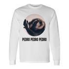 Pedro Pedro Raccoon X Meme Racoon Selfie Dance Langarmshirts