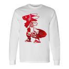 Protogen Fursuit Furry Red Krawattenfarbe Fursona Langarmshirts