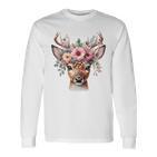 Reh Damen Reh Kostüm Kinder Carnival Reindeer Langarmshirts