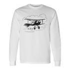 Se4 Britischer Doppeldecker Fliegende Wolken Langarmshirts