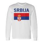 Serbian Flag Football Fan Serbia Srbija Langarmshirts