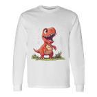 T-Rex 5Th Birthday Dino Ich Bin Schon 5 Jahre Alt German Langu Langarmshirts