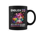 20 Geburtstag Geschenke Frau 20 Jahre Einhorn Party Outfit Tassen