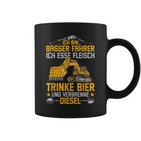 Bagger Ich Esse Fleisch Trinke Bier Underbrenne Diesel Tassen