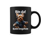 Bin Da Kann Losgehen Yorkie Dog Lover Tassen