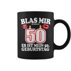 Blas Mir Die Kerzen Aus 50Th Birthday Man Tassen