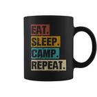 Eat Sleep Camp Repeat -Intage Outdoor Camping Camper Tassen