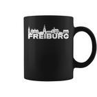 Freiburg Deutschland Skyline Silhouette Outline Sketch S Tassen