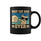 Cat Retro Best Cat Dad Ever Cat Lover Tassen