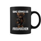 Ganz Dünnes Eis Freundchen Teddy Bear Annoyed Slogan Tassen