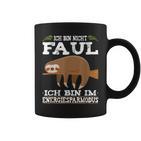 Ich Bin Nicht Faul Energy-Saving Mode Sloth Slogan Tassen