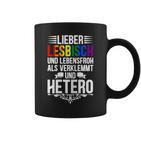 Lieber Lesbian Und Lebensfroh Lesbian Lgbtq Pride Women's Tassen