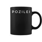 Pozilei Police As Joke False Written Costume Tassen