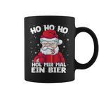 Santa Claus Beer Christmas Ho Ho Hol Mir Mal Ein Bier Tassen