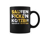 Saufen Ficken Kotzen Radler Ist Für Fotzen Beer Party Saufen Tassen