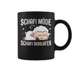 Schafi Müde Schafi Schlafen Schaf Pyjamas Schlaf Saying Tassen