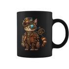 Steam Punk Cat Kitten Kitty Steampunk Tassen