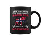 Voices Sagen Ich Muss Nach Norway Elk Flag Norway Tassen