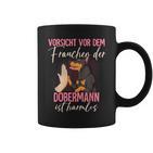 Vorsichtor Dem Frauchen Dobermann Tassen