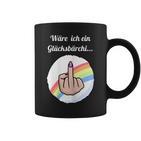 Women's Rainbow Was Ich Ein Glücksbärchi Middle Finger Tassen