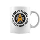 Bevor Ich Gendere Lerne Ich Klingonisch Gray Tassen