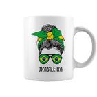 Brazilian Brasileira Girl Brazilian Heritage Brazil Flag Tassen