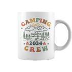 Camping Crew 2024 Familienpassender Sommertrip Camp Retro Tassen