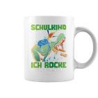 Children's School Child 2024 Dinosaur Ich Rocke Jetzt Die Schule Tassen