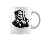 Frankenstein Coffee Drinker Horror And Caffeine Lovers Gray Tassen