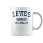 Lewes Delaware Deintage-Sportdesign Marineblau-Druck Tassen