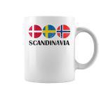 Norway Sweden Denmark Flags Scandinavian Flags Scandinavia Tassen