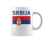 Serbian Flag Football Fan Serbia Srbija Tassen