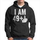 I Am 49 Plus Middle Finger 50Th Birthday Kapuzenpullover