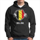 Belgium Belgie Flag Heart Fan Jersey Kapuzenpullover