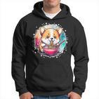 Corgi Dog Ramen Noodles Anime Cute Kawaii Manga Corgi Dog Kapuzenpullover