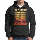 Das Leben Ist Besser Auf Einem Sailboat Kapuzenpullover