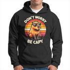 Dont Be Worry Be Capy Capybara Retro Rodent Kapuzenpullover